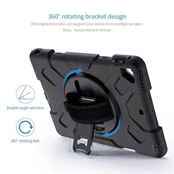Rugged Case for Tablets with Rotating Hand Strap