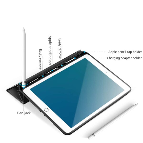 Functional iPad case with pen holder