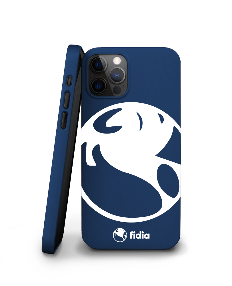 gebrandete Handyhülle im Fidia Firmendesign