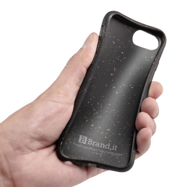Étui souple biodégradable pour smartphone en noir pour iPhone 6, 7, 8, SE