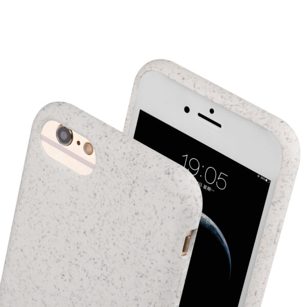 Eco-friendly smartphone case in white, available for all iPhone and Samsung models