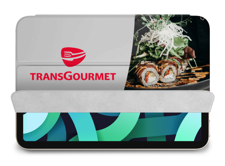 angepasste Tablethülle für die Marke TransGourment