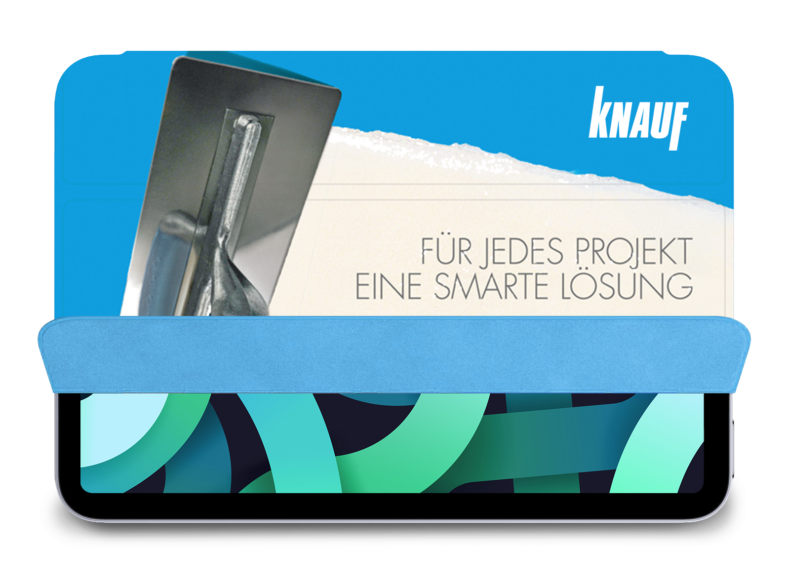 Tablethülle für Familienunternehmen Knauf